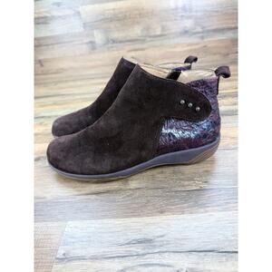 Halsa Womens Althea Boot Dark Red Leather Size 10M